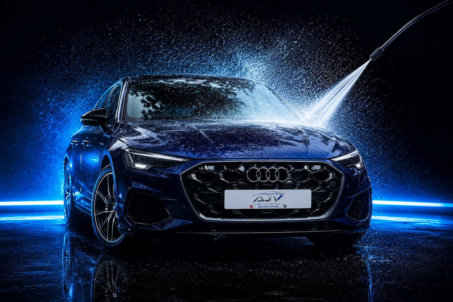 Audi pressure washed during a premium AJ Valeting detail